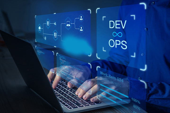 Team of software development experts working in a London office